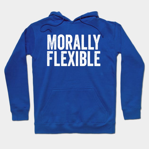 Morally Flexible White Hoodie by GuuuExperience